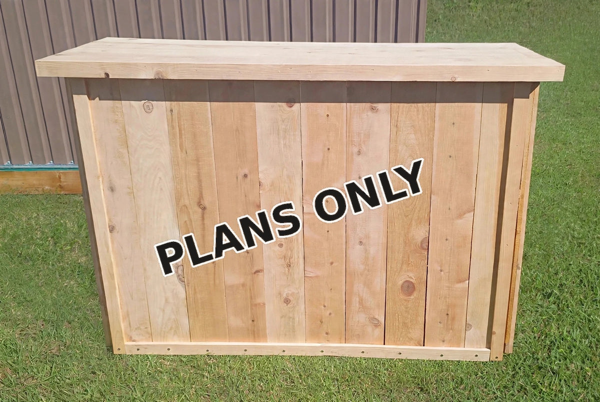 Rustic 5-foot folding cedar bar — plans only