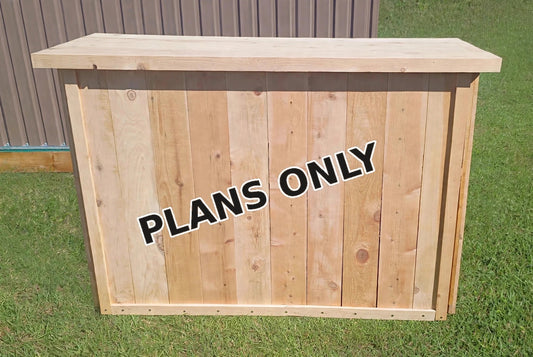 Rustic 5-foot folding cedar bar — plans only